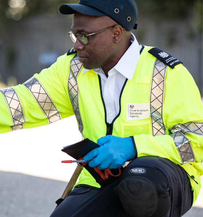 Christian Jones, DVSA vehicle examiner.